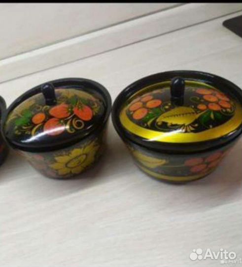 Сахарница хохлома СССР