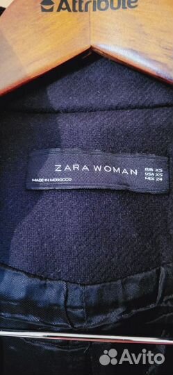 Шерстяное пальто дафлкот Zara XS (150-164 см)