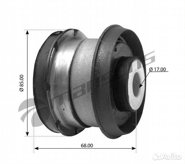 Сайлентблок MAN кабины (16.5х84.5) mansons