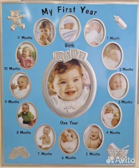 Фоторамка детская новая 0-12мес