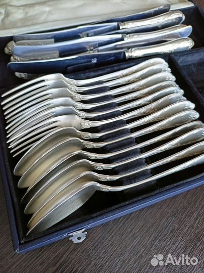 Набор столовых приборов из мельхиора СССР зиш Роял