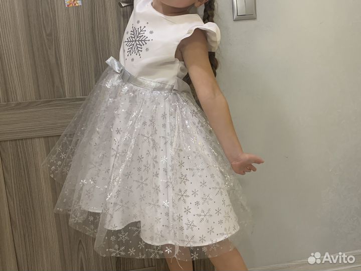 Платье снежинки для девочки 110-116 (32)