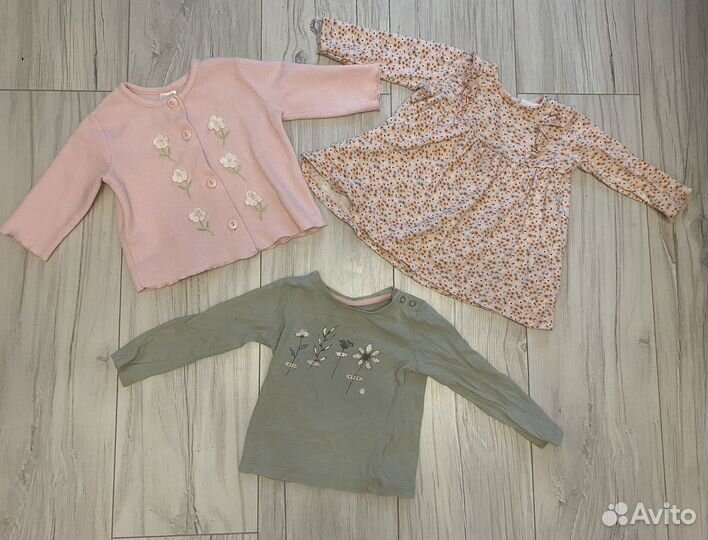 Пакет вещей на девочку 74-80 размер