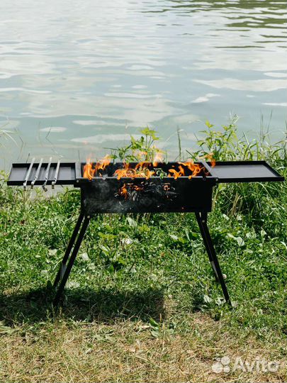 Мангал с крышкой походный