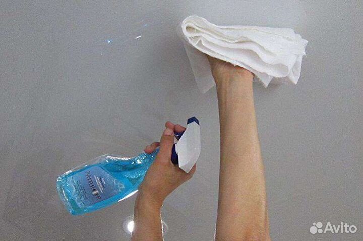 Мытьё натяжных потолков, генеральная уборка