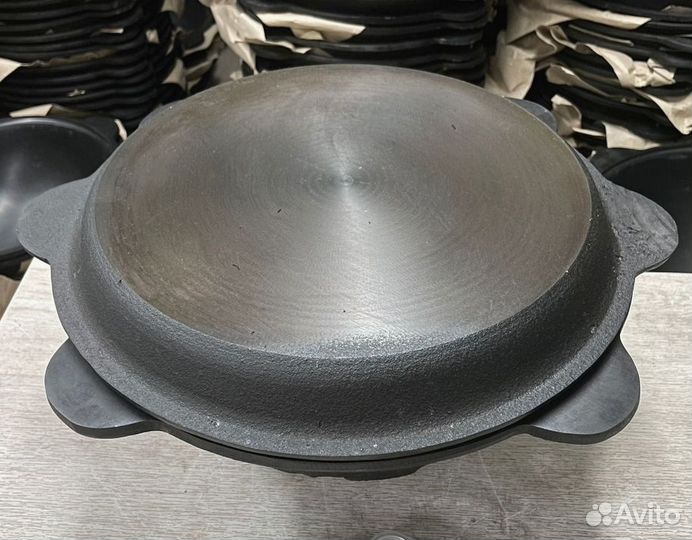Чугунная сковорода крышка Премиум
