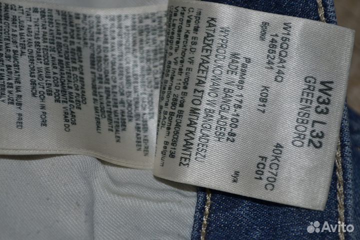 Джинсы Wrangler летние W33 рост 170
