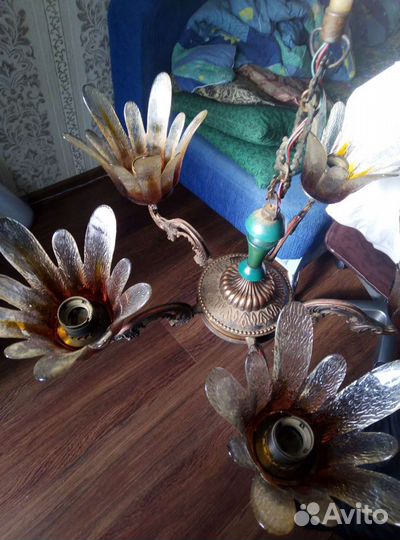 Люстра, металл, литье СССР