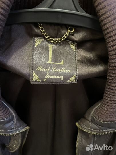 Кожаная куртка женская коричневая