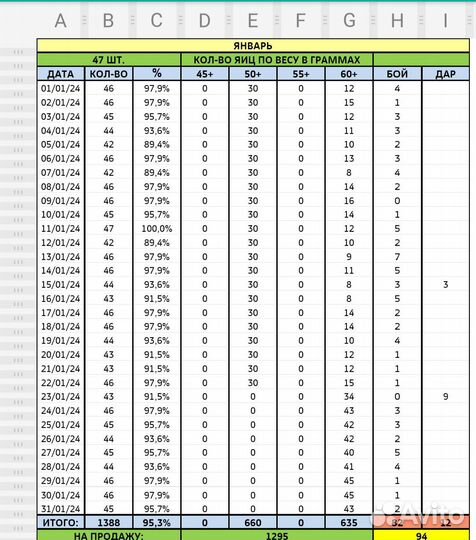 Сбалансированный корм для кур несушек