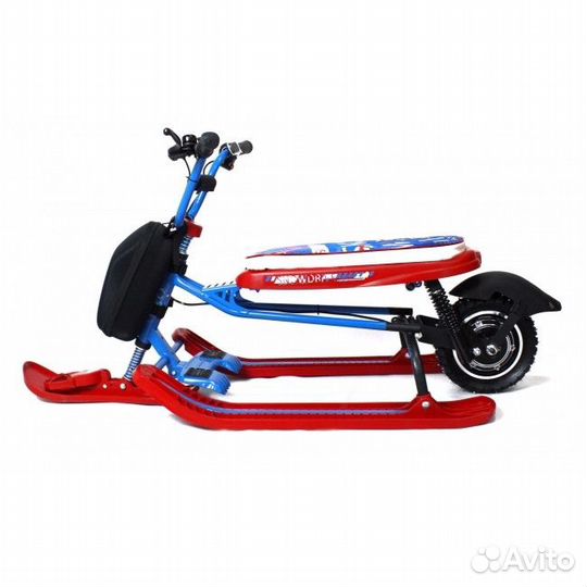 Электроснегокат Snow Razor ONE сине-красный