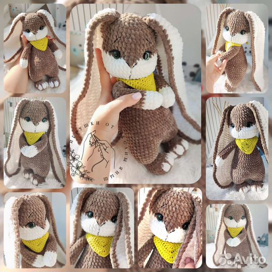 Вязаные игрушки зайка