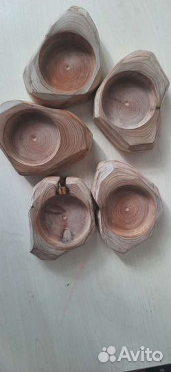 Пепельница из можжевельника