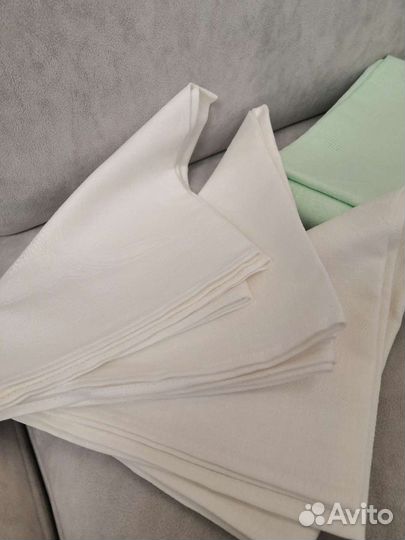 Льняная скатерть, салфетки новые