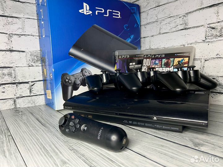 PlayStation 3 Super Slim 500 гб (полный комплект)