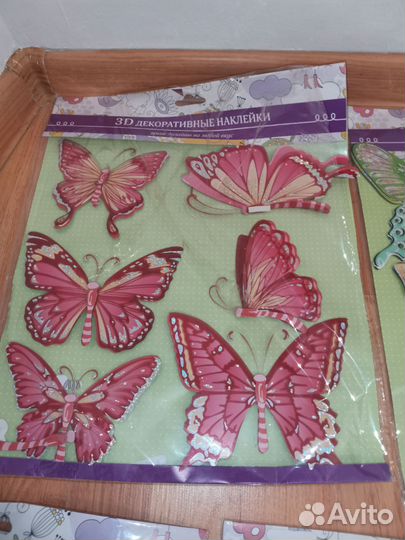 Наклейки бабочки декоративные в интерьер