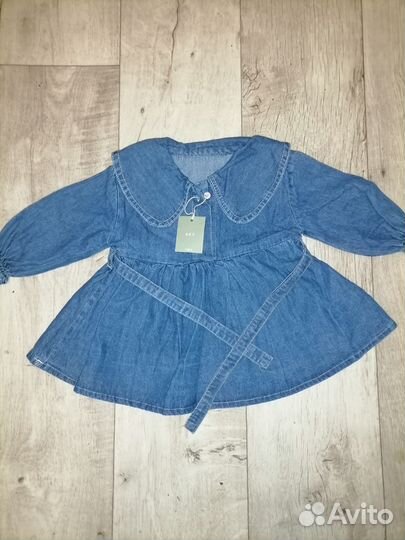 Джинсовое платье новое 80