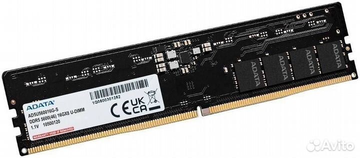 Оперативная память 16 Gb 5600 MHz adata (AD5U56001