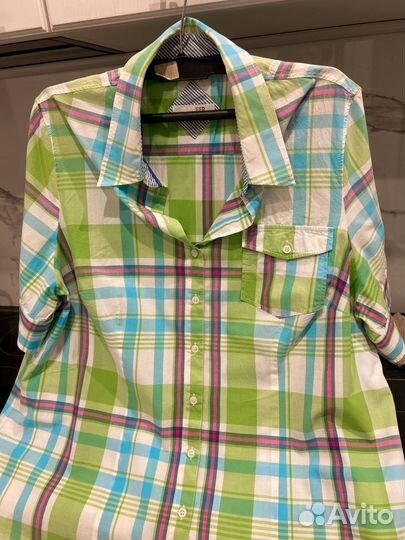 Рубашка в клетку женская 54