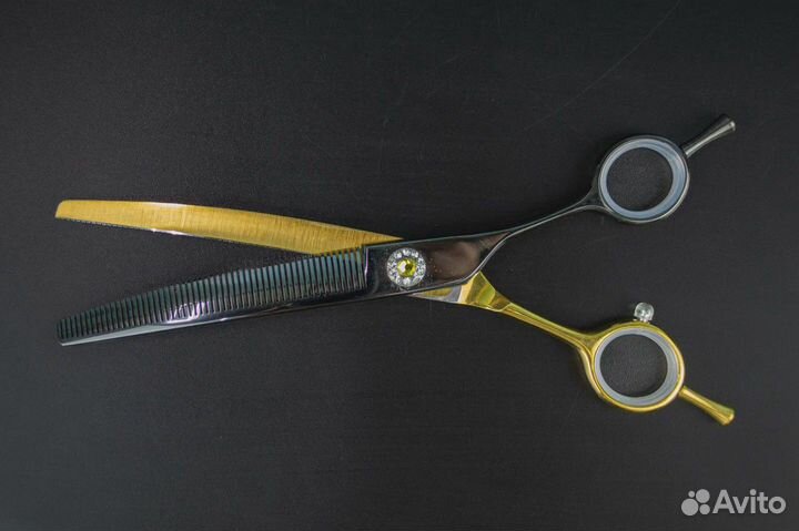 Ножницы для профессиональных грумеров black&gold