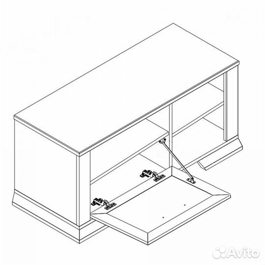 Тумба Marselle SFK1B, ясень снежный/дуб сонома тем