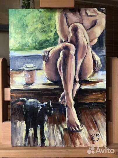 Живопись маслом. Блики солнца. 35х50 см