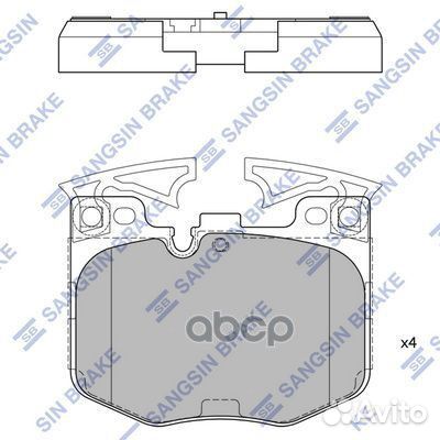 Колодки тормозные BMW 5 (G30) 10- перед. SP4139
