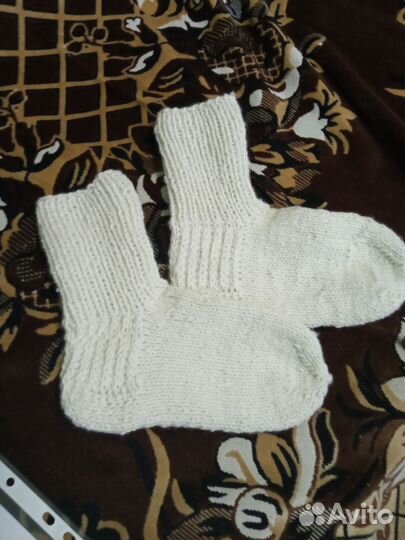 Носки шерстяные вязаные