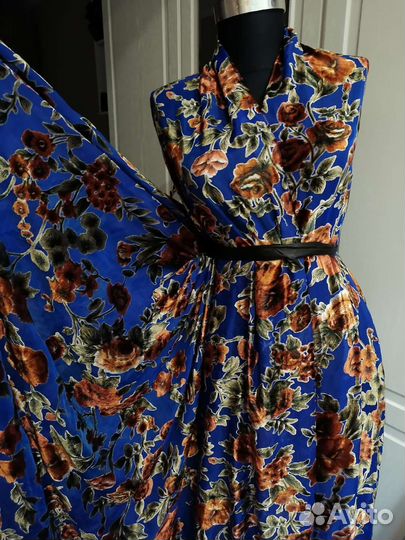 Ткань панбархат на шифоне винтаж 07