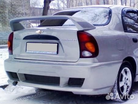 Задний спорт бампер шевроле ланос