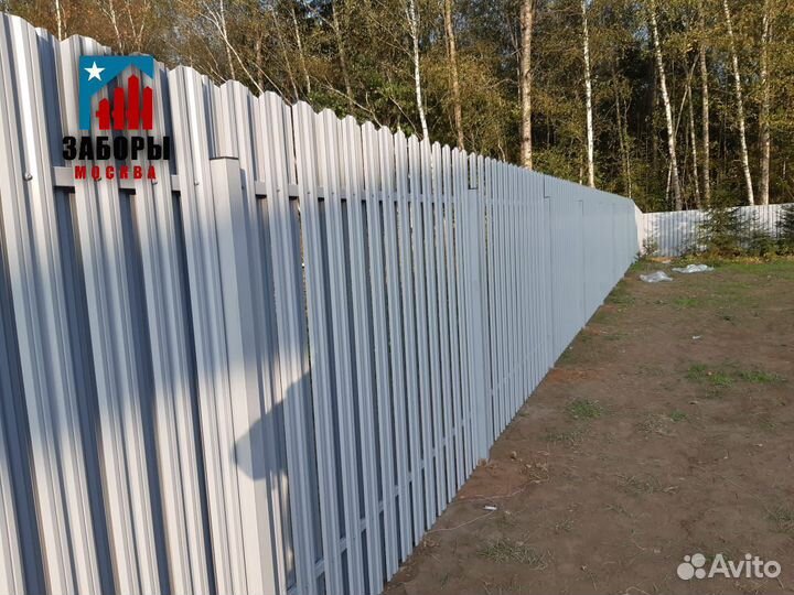 Забор из профнастила / штакетник