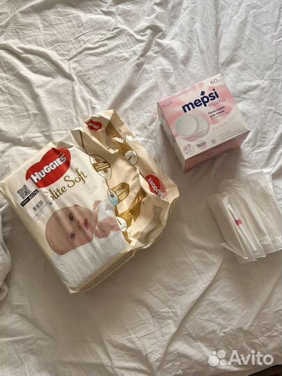 Подгузники 3-5 кг и накладки на грудь