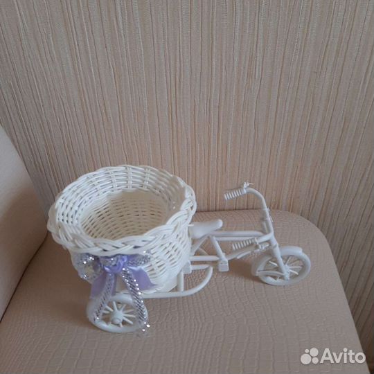 Корзина велосипед для рукоделия