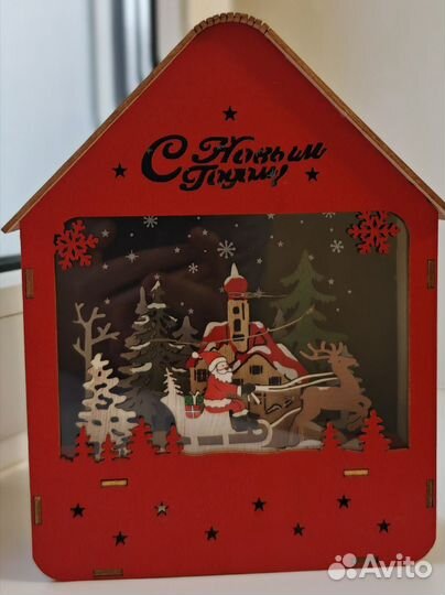 Новогодний домик с подсветкой