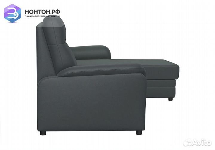 Диван угловой дельфин Омега 2-1 чёрный