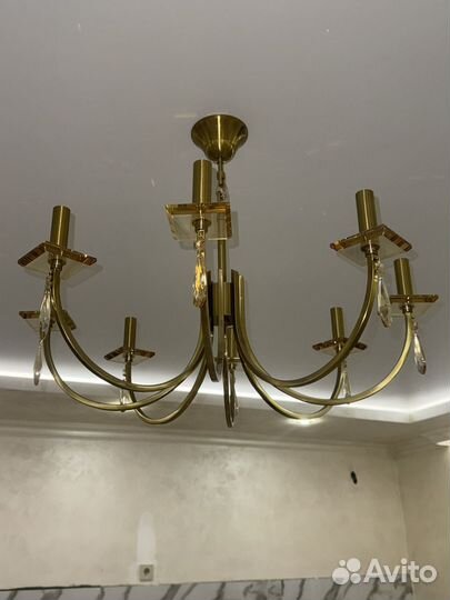 Люстра подвесная в золоте, новая