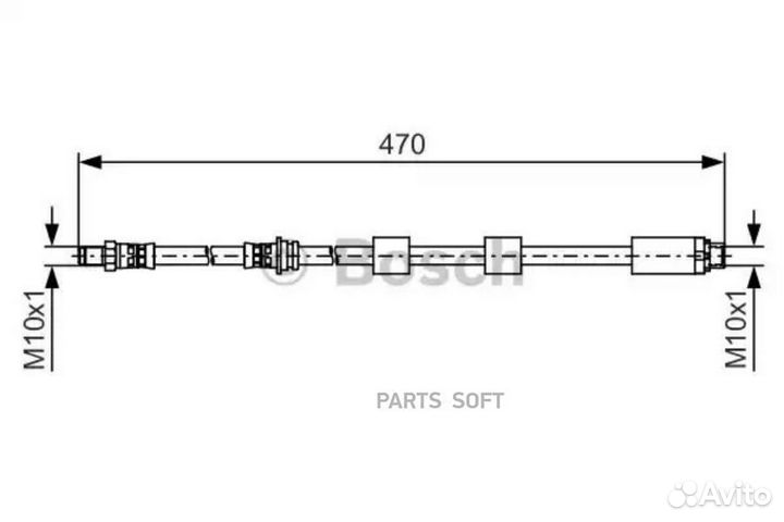 Bosch 1987481481 Шланг торм. пер. 445mm