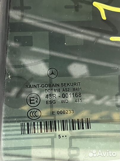 Форточка задняя мерседес w219 cls350