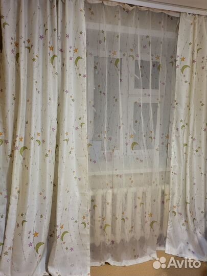 Комплект шторы с тюлем