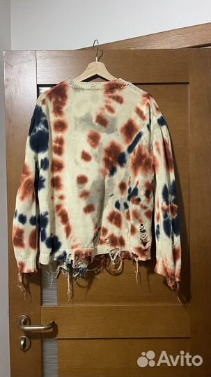 Свитер хлопок lime гранж тай дай