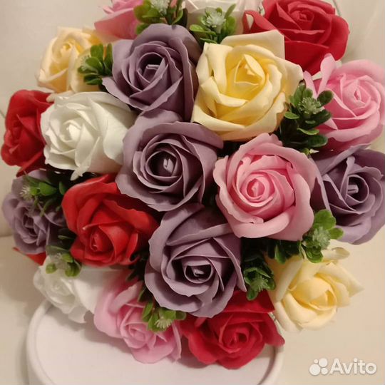 Букет из мыльных роз