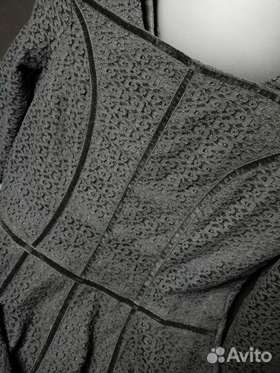 Кружевное чёрное платье новое размер 42
