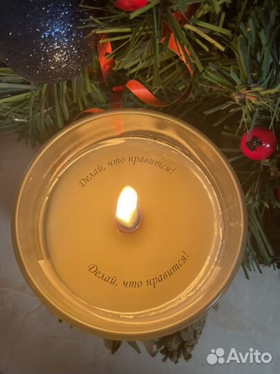 Ароматические свечи с посланием (ручная работа)