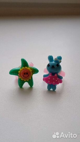 Детские колечки со сказочными героями 2шт