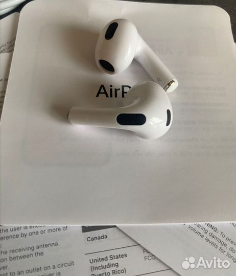 Беспроводные наушники apple airpods 3