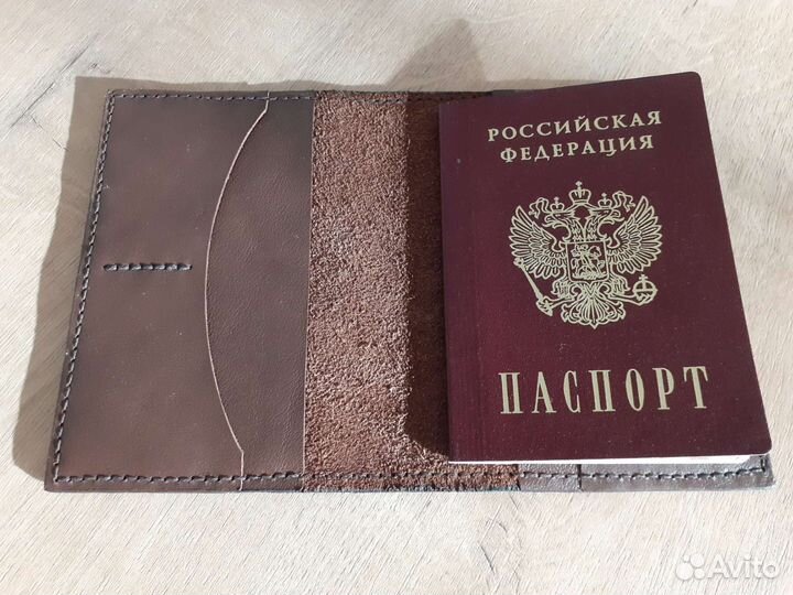 Обложка для документов натуральная кожа