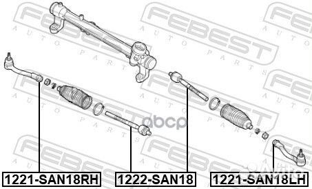 Тяга рулевая 1222-SAN18 Febest