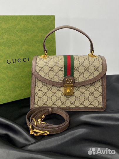 Женская сумка коричневая Gucci Ophidia на плечо