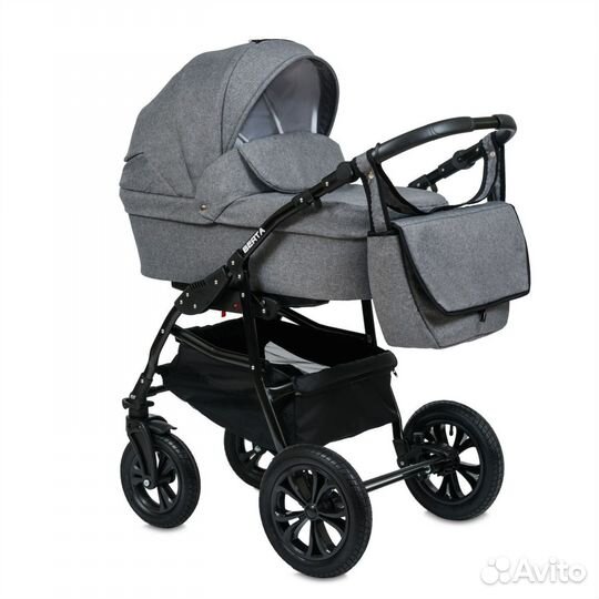 Коляска 2 в 1 Alis Berta темно серая