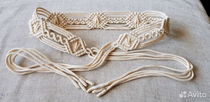 Пояса плетеные макраме с кистями